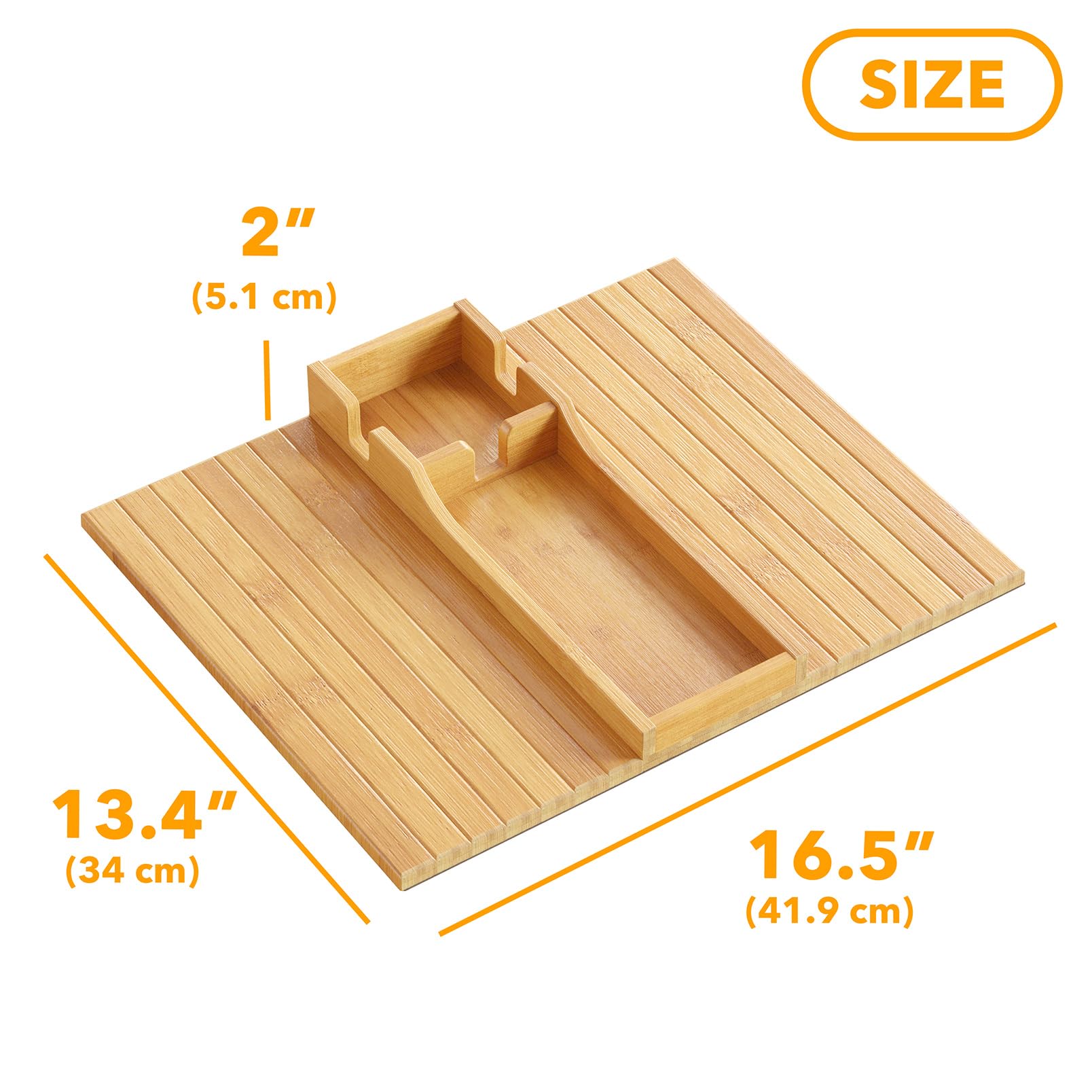 SpaceAid bamboo construction offers durable, natural support for items.