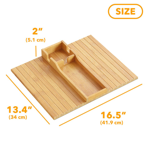 SpaceAid bamboo construction offers durable, natural support for items.
