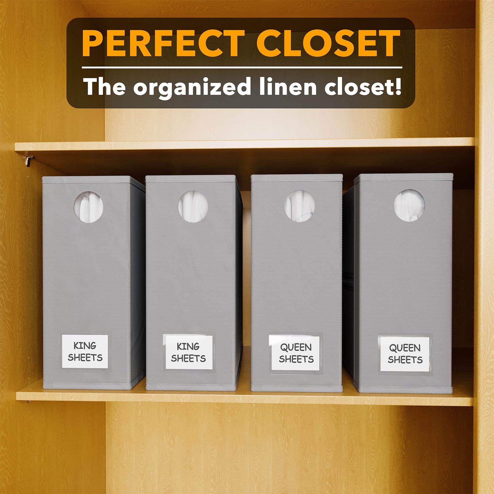 SpaceAid foldable design shown for compact closet storage efficiency.