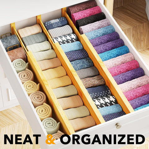 SpaceAid expandable drawer divider adjusts from 17 to 22 inches for flexibility
