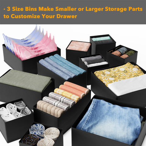 SpaceAid fabric drawer dividers offer easy, tool-free setup and lightweight organization.
