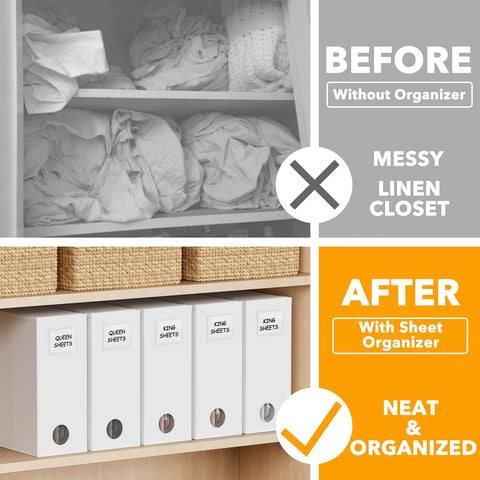 SpaceAid foldable bedding storage keeps queen and king linens organized and accessible.