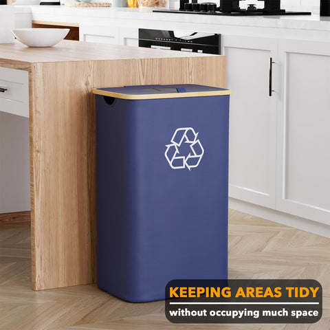 SpaceAid hands-free lid front view demonstrates one-handed recycling in action.