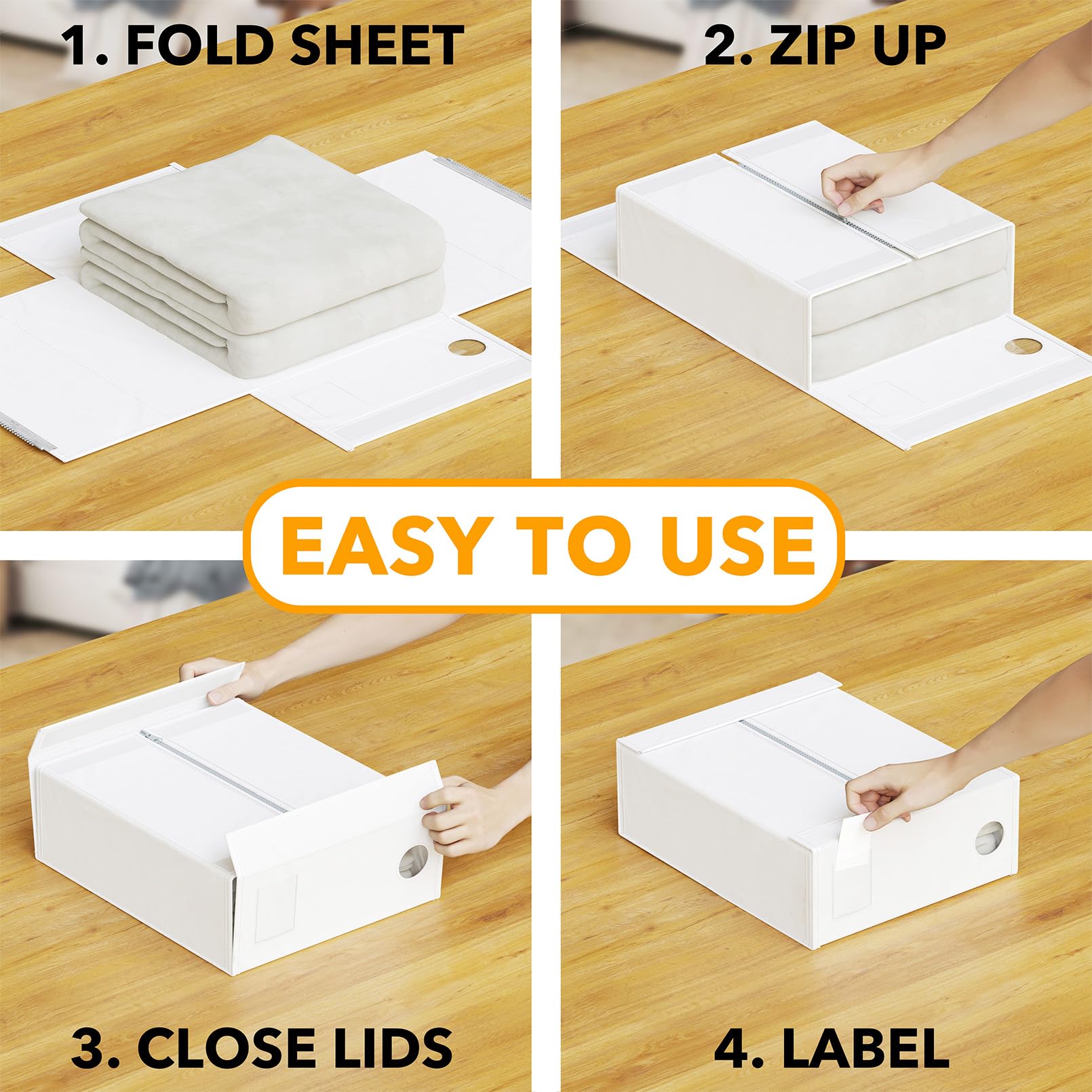 SpaceAid label cards included help identify contents quickly and stay organized