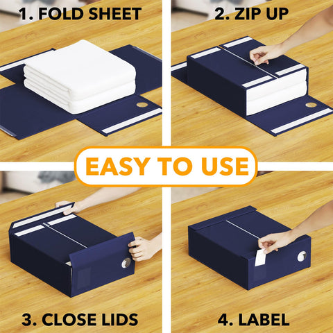 SpaceAid included label cards help identify linens at a glance.