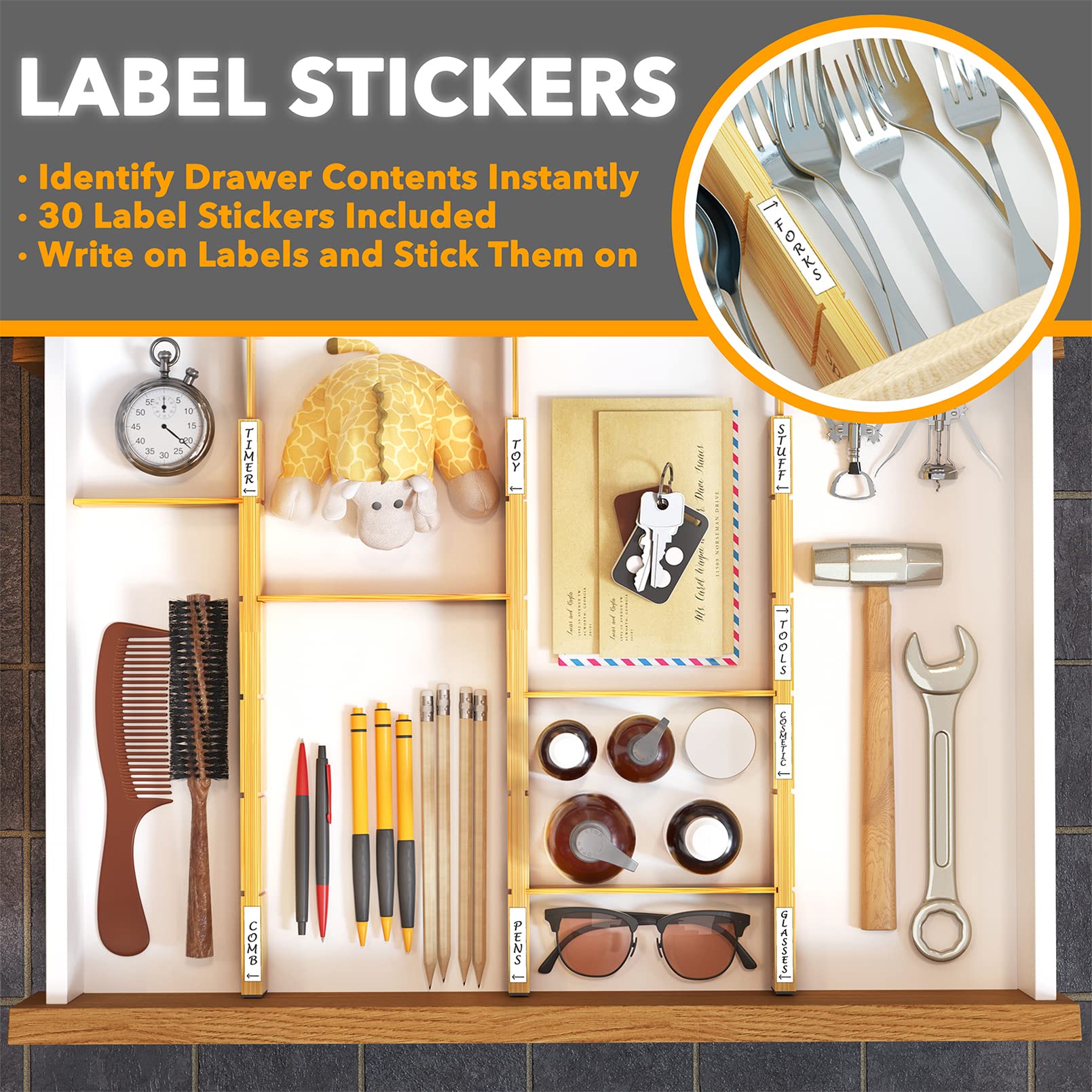 SpaceAid label stickers included for quick content identification.