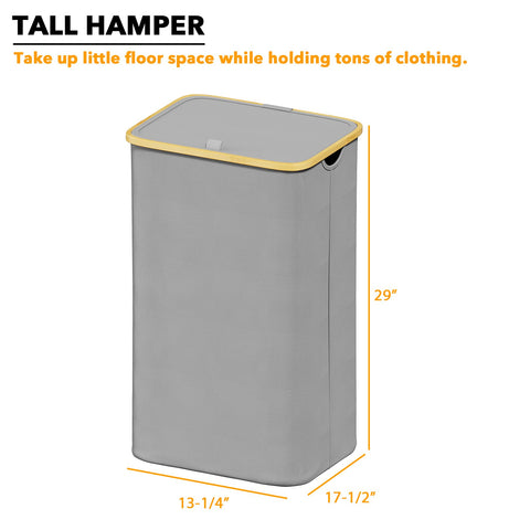 SpaceAid collapsible design saves space when the hamper is not in use.