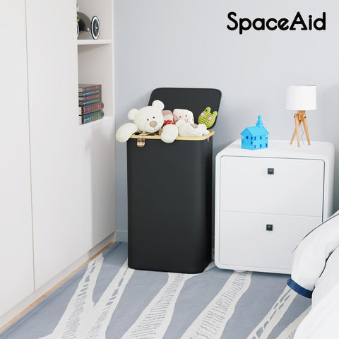 SpaceAid bamboo frame and cloth provide natural, durable storage.