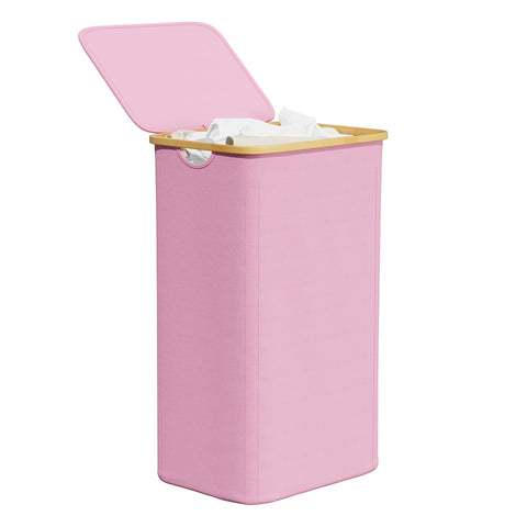 SpaceAid laundry hamper with lid keeps odors contained in bedroom