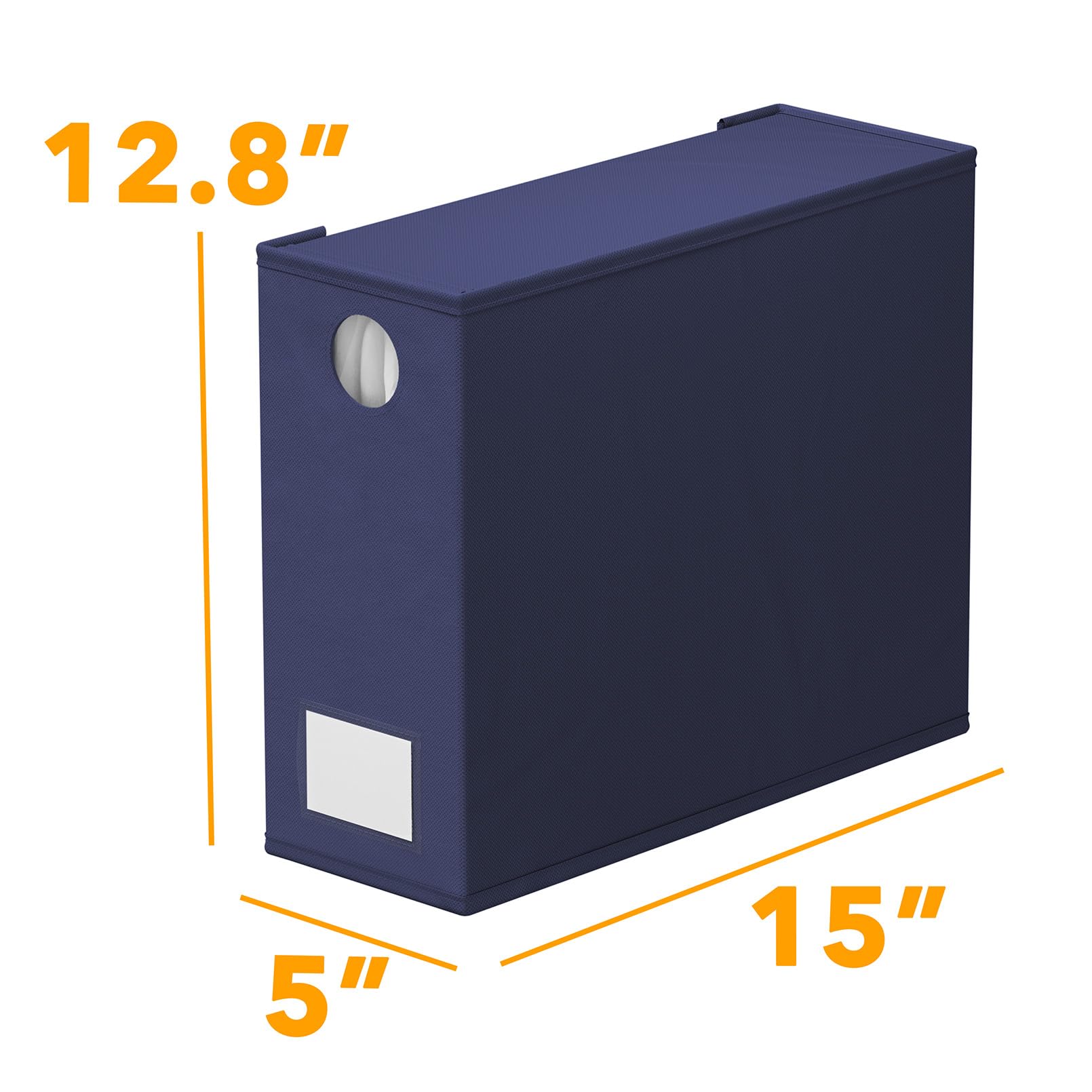 SpaceAid navy blue color complements decor and keeps closet tidy.