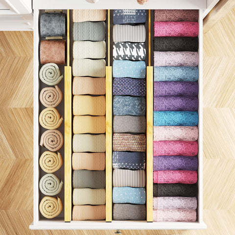 SpaceAid non-slip end pads keep dividers in place and protect surfaces
