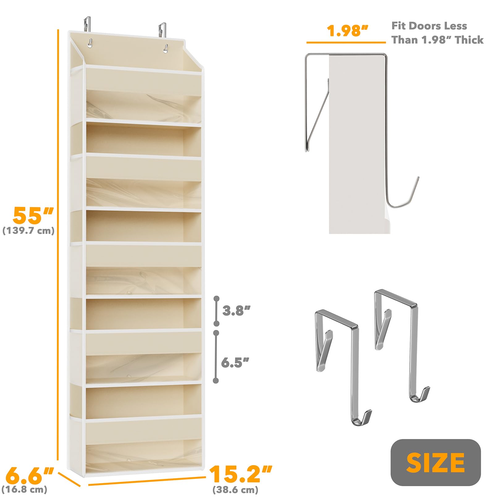 SpaceAid organizer with mesh side pockets for versatile storage