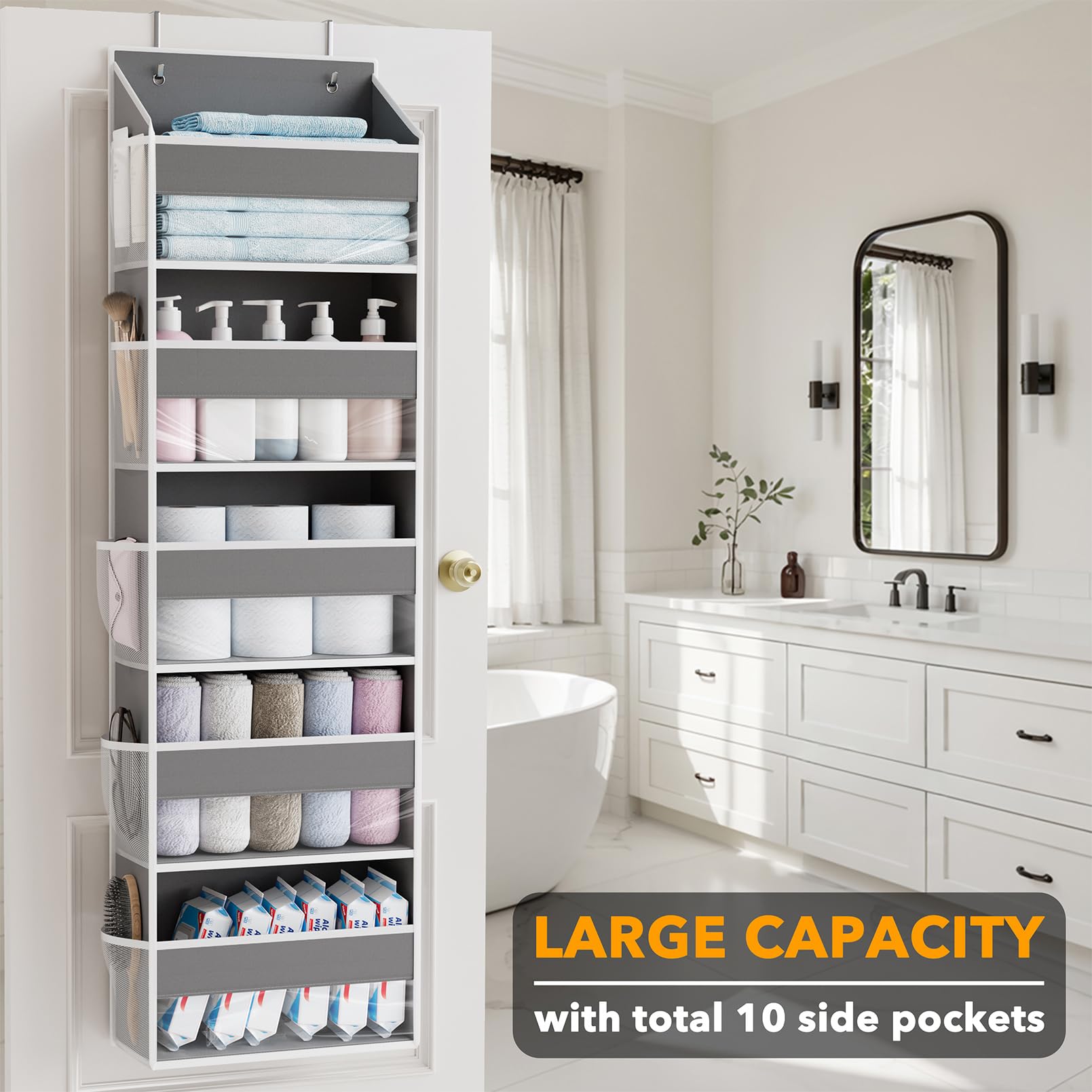SpaceAid front window pocket detail enables quick item identification.