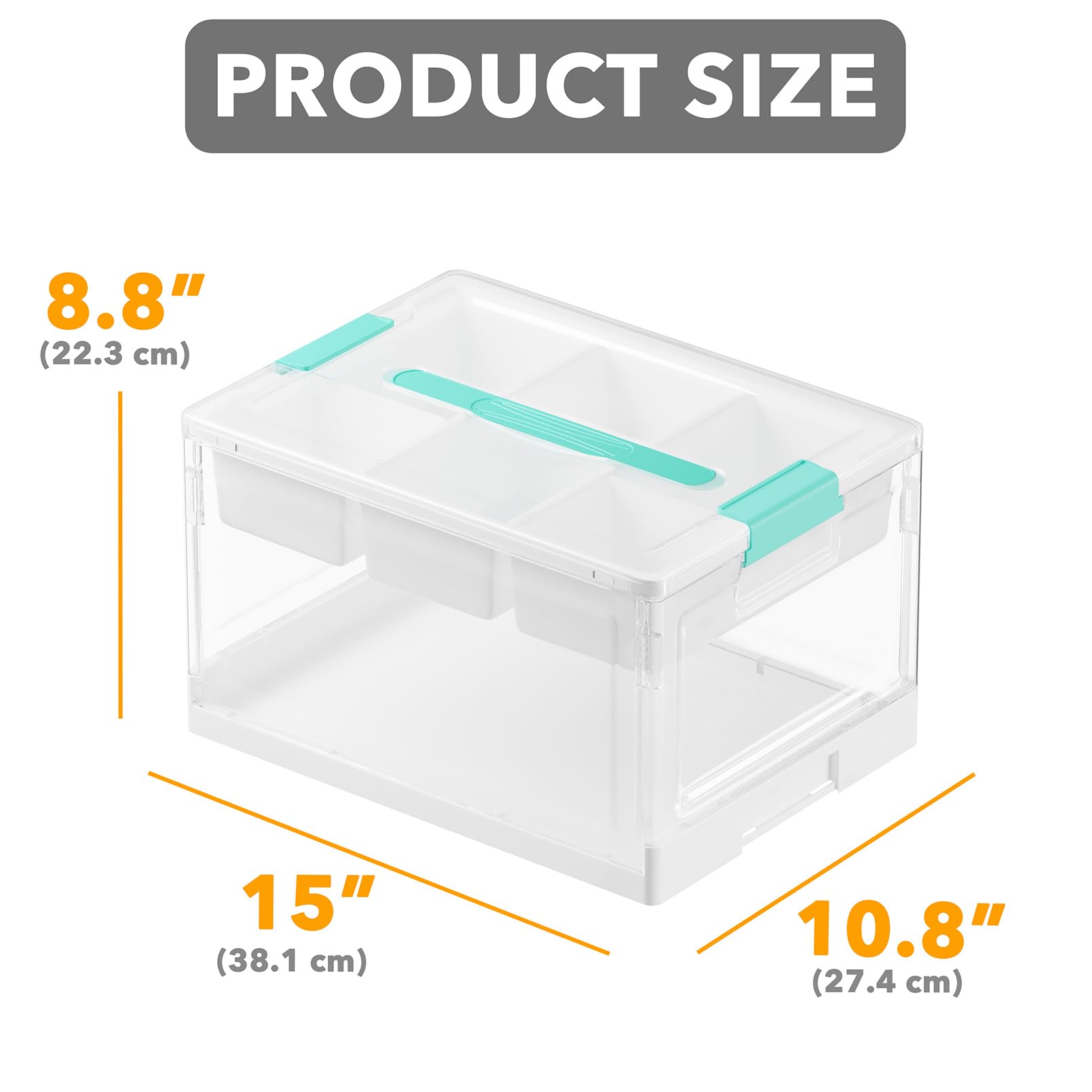 SpaceAid removable top tray shown for storing small items.