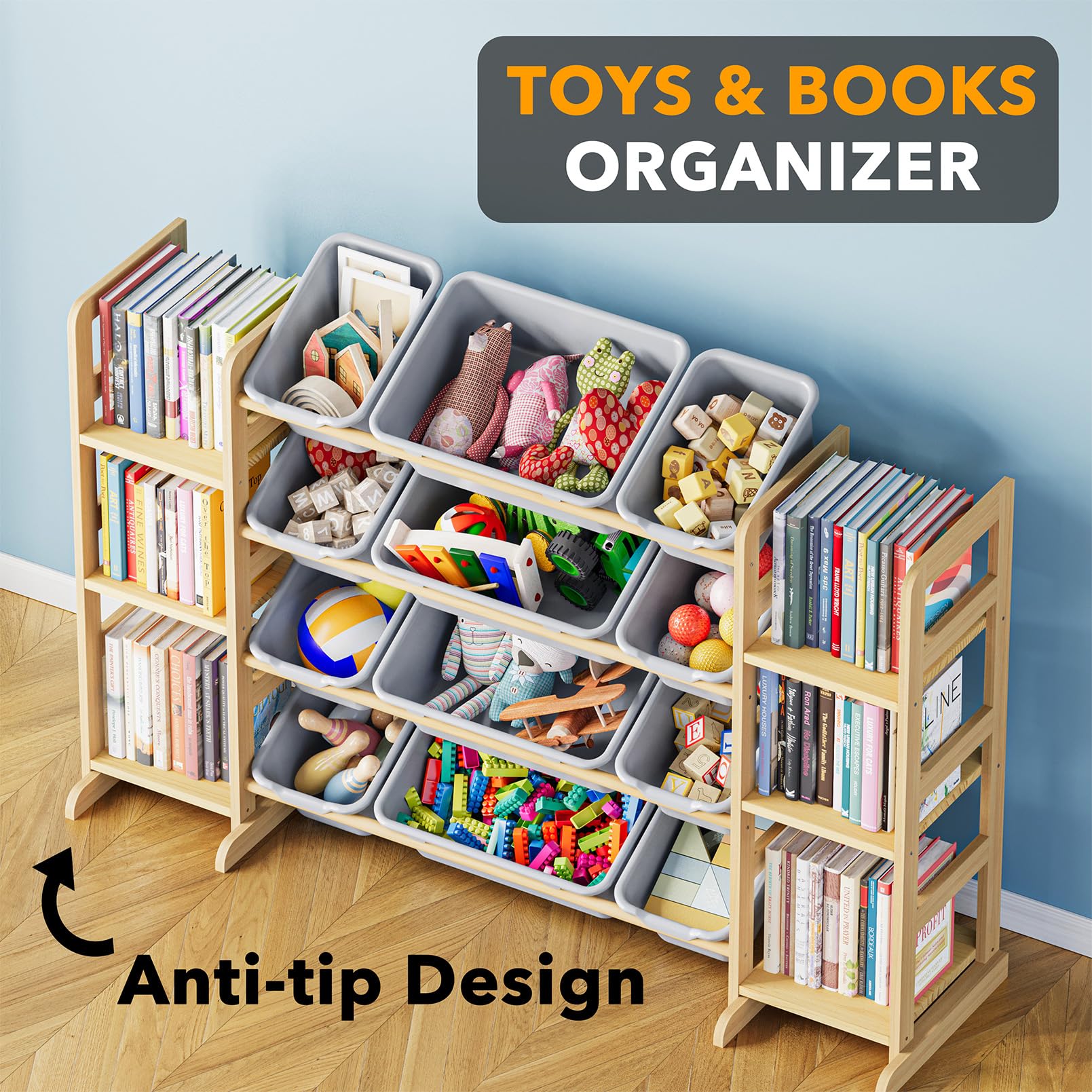 SpaceAid rounded edges design emphasizes child safe storage