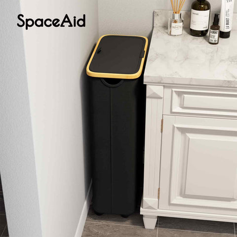 SpaceAid upright stand-up design keeps the basket stable
