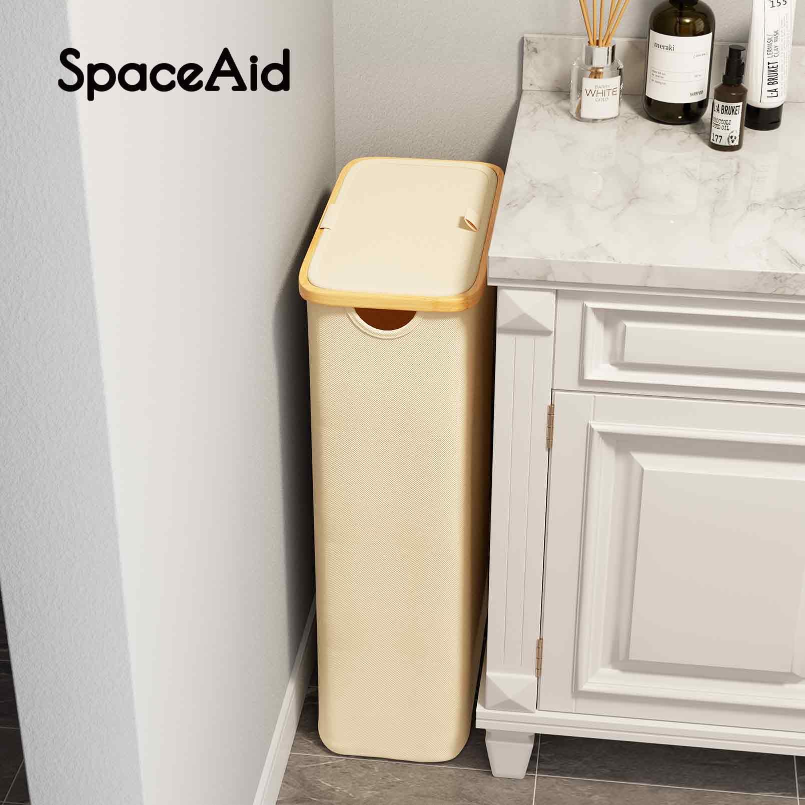 SpaceAid 65L capacity holds a full clothes load for dorms.