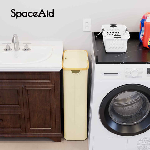 SpaceAid Bamboo handles provide comfortable carrying for stairs and trips.