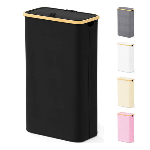 SpaceAid Slim Laundry Hamper with Lid keeps odors and dust out.