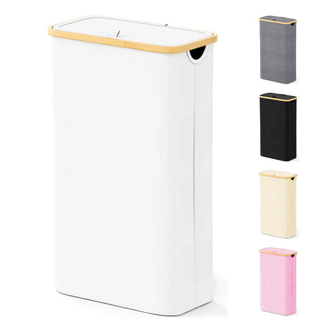 SpaceAid Slim with lid showing closed top for odor control in a tidy space