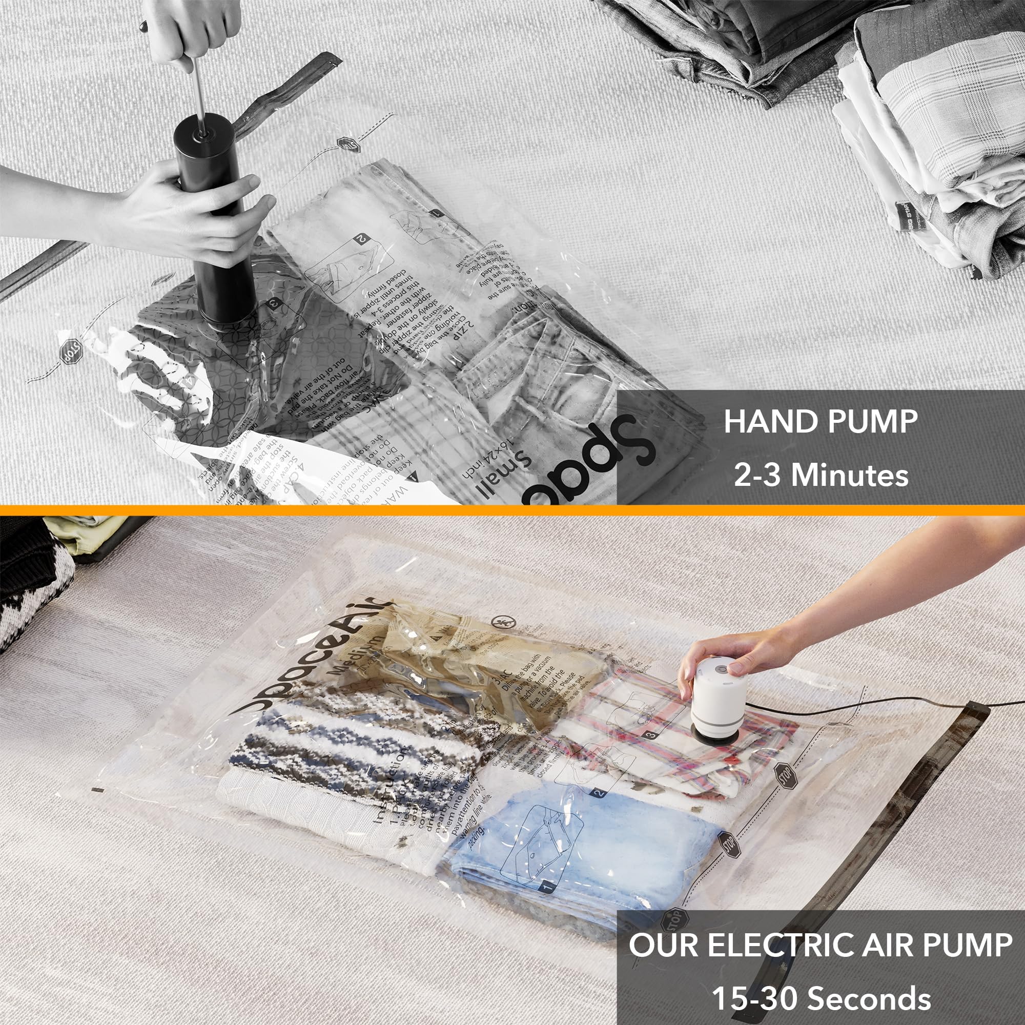 SpaceAid small vacuum bag for accessories and compact garments.
