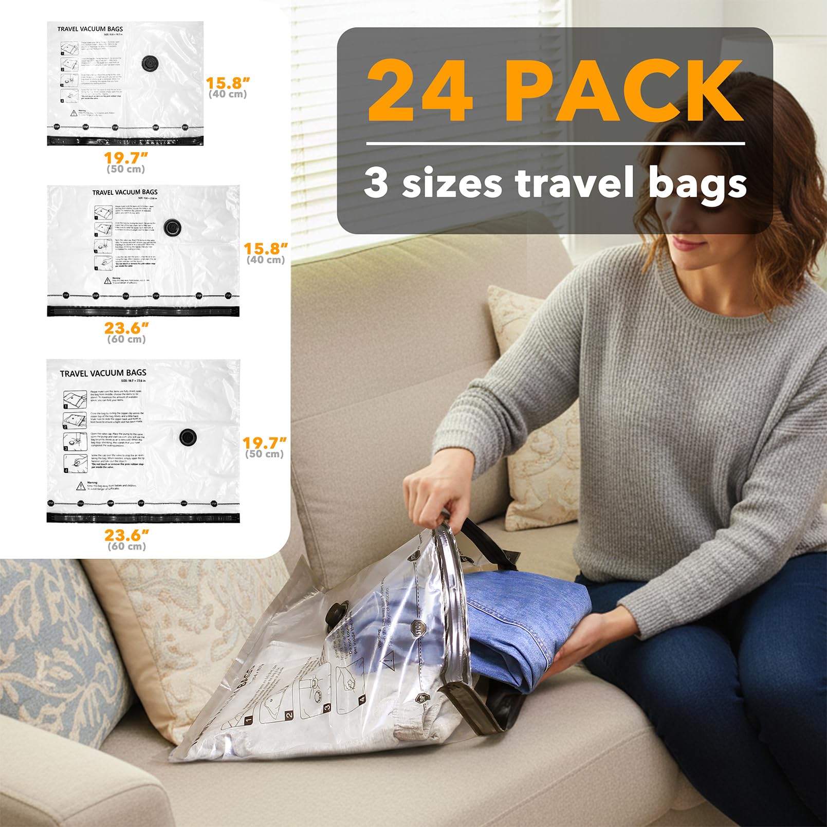SpaceAid bags use thick PA and PE material to protect clothing