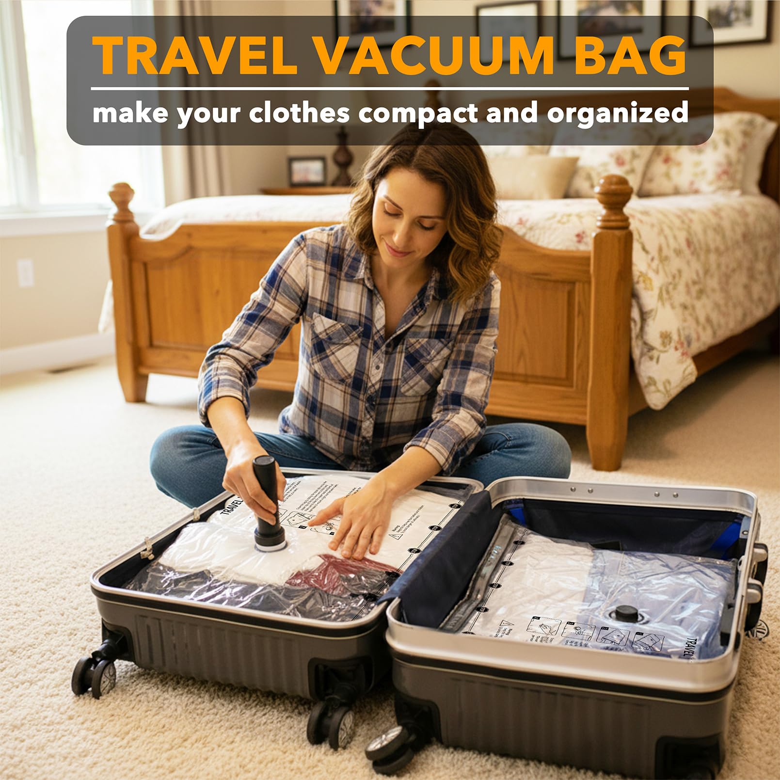 SpaceAid small pack bags help maximize carry-on capacity for weekend getaways.
