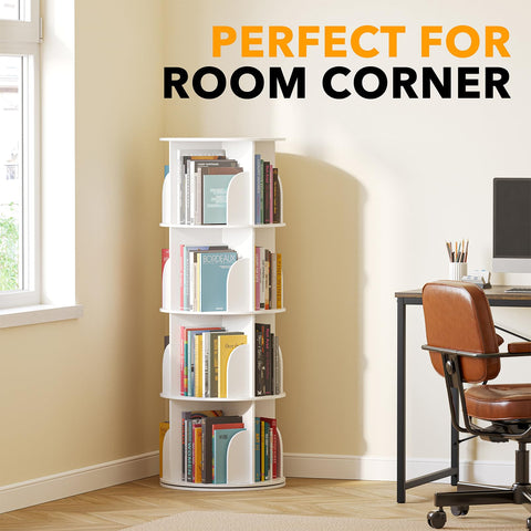 SpaceAid vertical rotate corner organizer fits tight spaces while organizing small items.