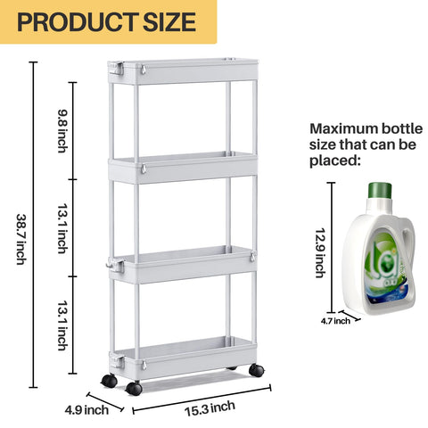 Two braking wheels on SpaceKEEPER cart provide stable placement.