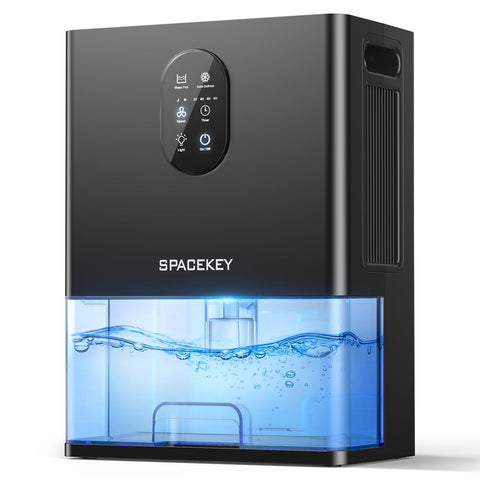Spacekey dehumidifier with 106oz tank suitable for large rooms.