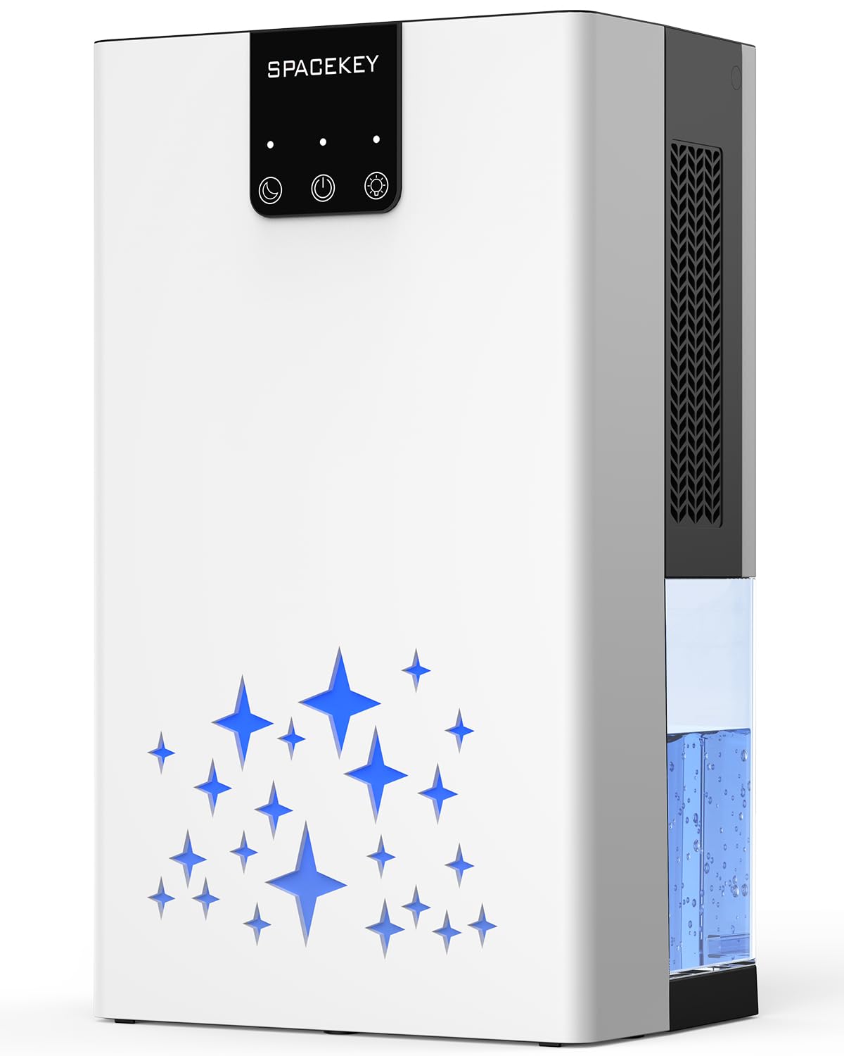Spacekey dehumidifier front view showing compact home design and efficiency