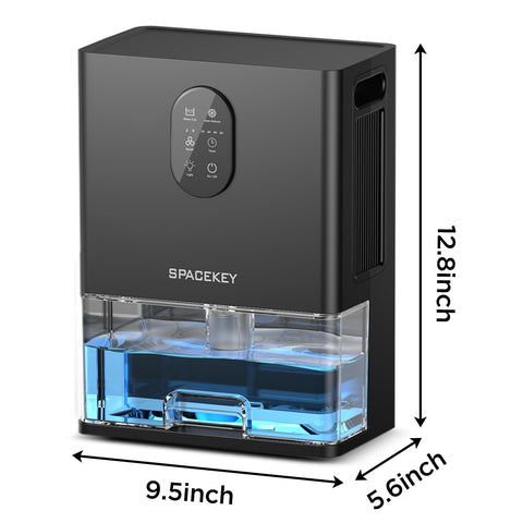 Spacekey dehumidifier with seven color LED lights for ambient mood.