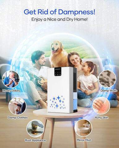 Spacekey dehumidifier portable with built-in handle for easy relocation