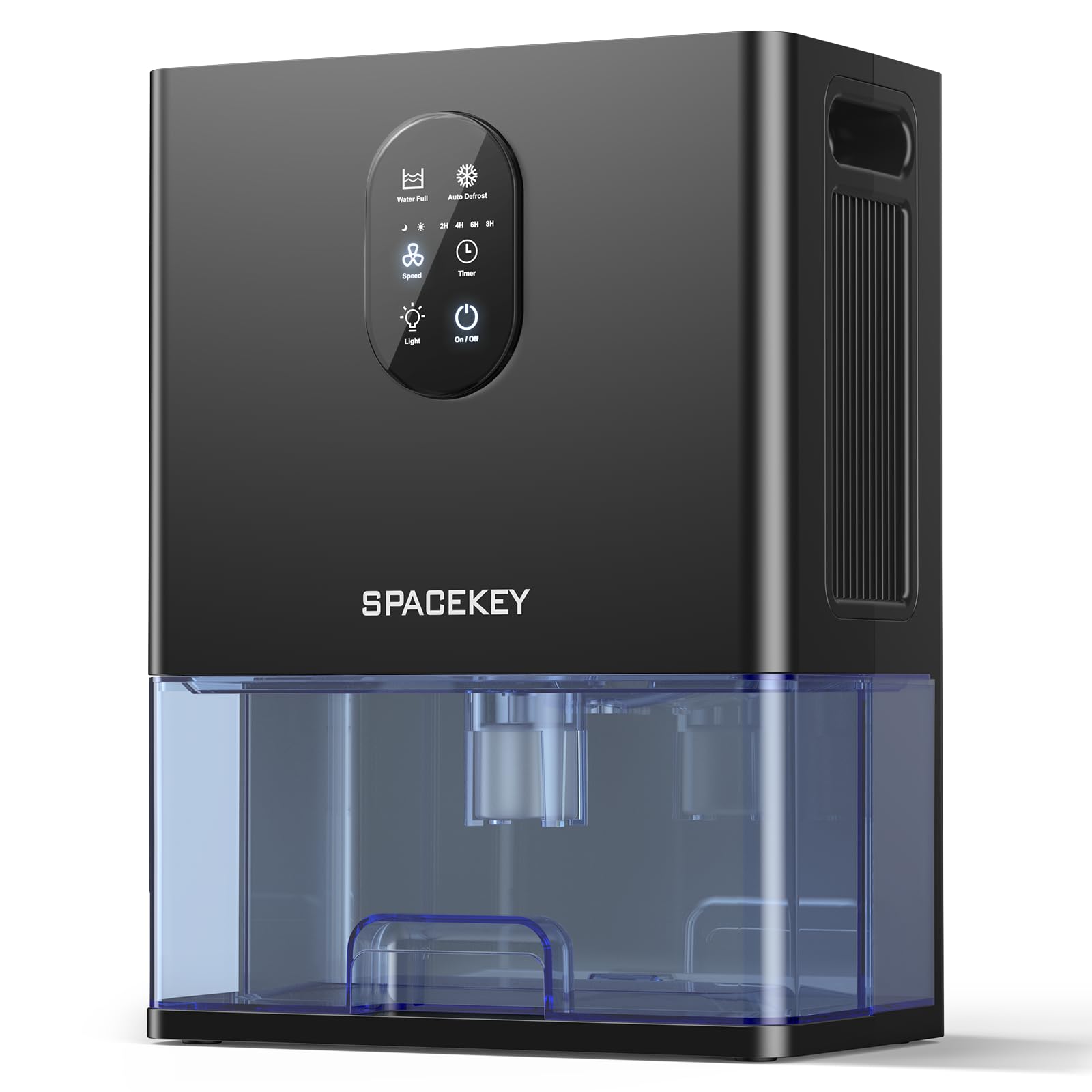 Spacekey dehumidifier ideal for bathroom, bedroom, basement and RV.