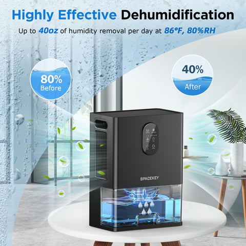 Spacekey dehumidifier timer settings for scheduled operation.