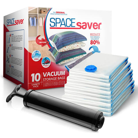 Spacesaver 10-pack vacuum bags collection for bedding and clothes saves space.