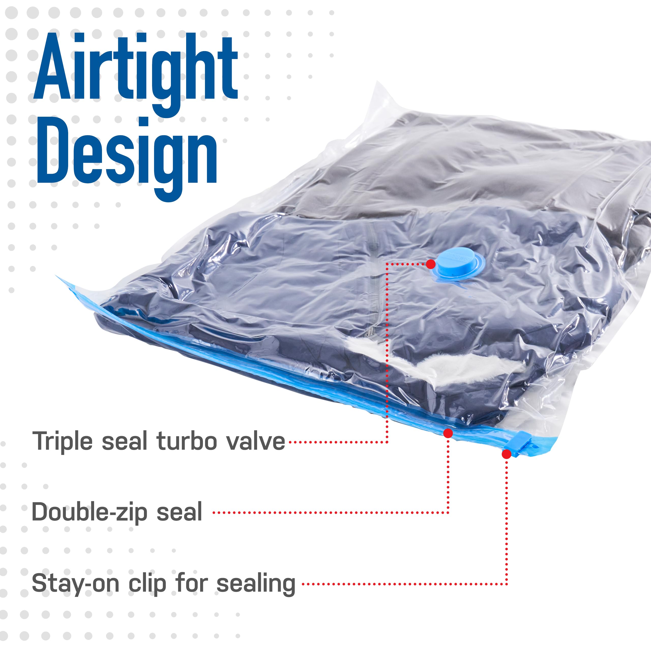 Spacesaver clothes bags compression helps closet optimization and packing