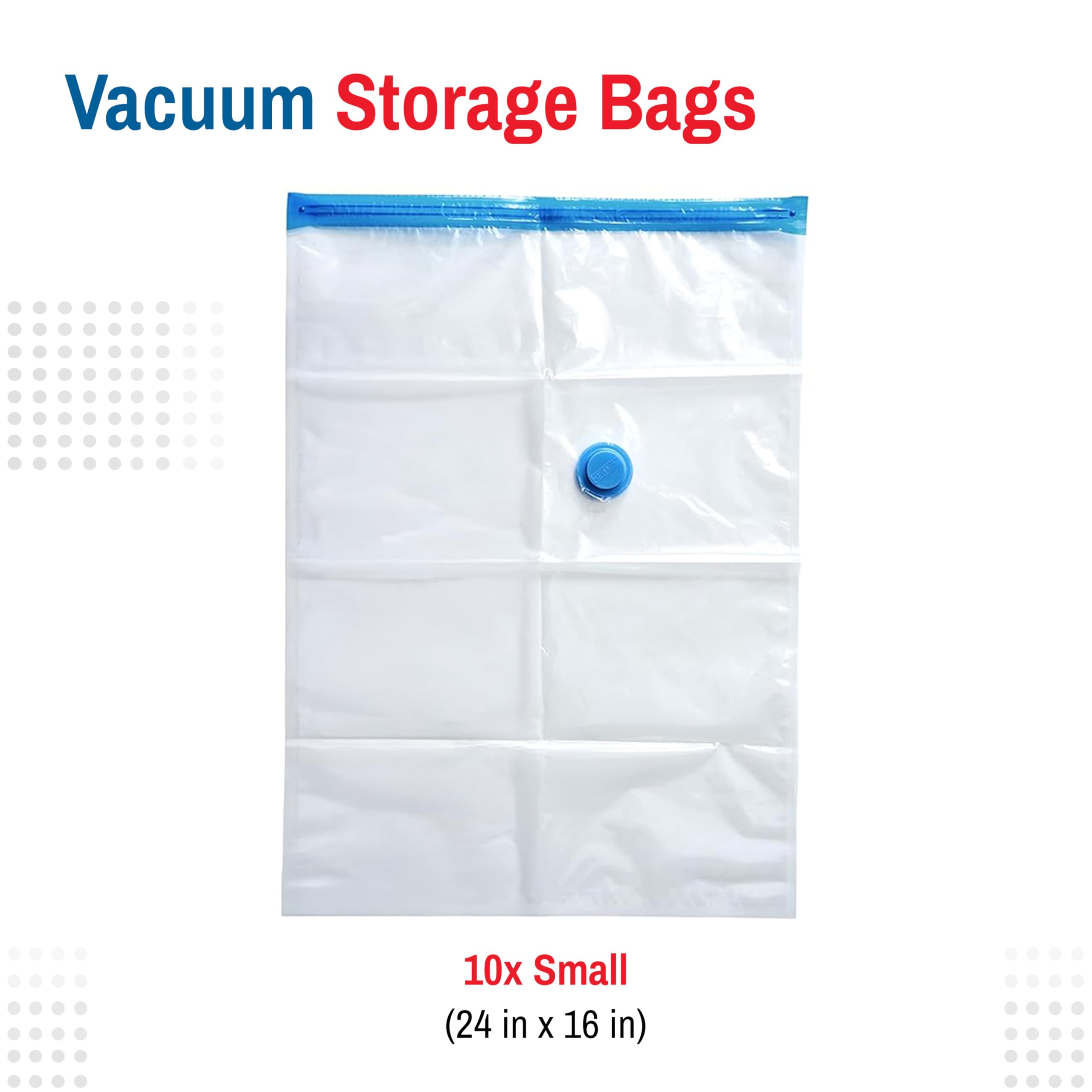 Spacesaver durable PA+PE material bags guard contents with airtight protection.