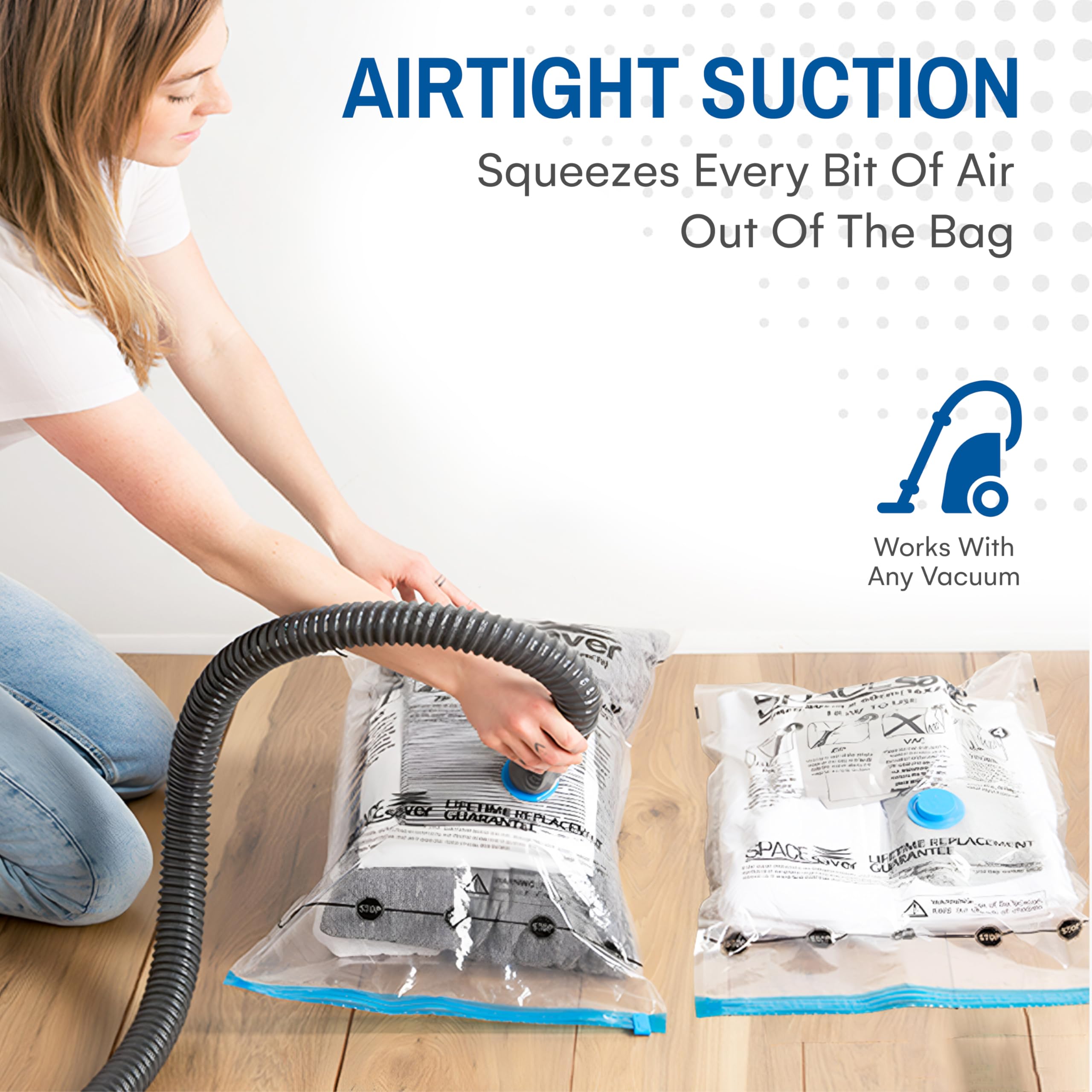 Spacesaver packaging demonstrates quick, mess-free packing and moving.