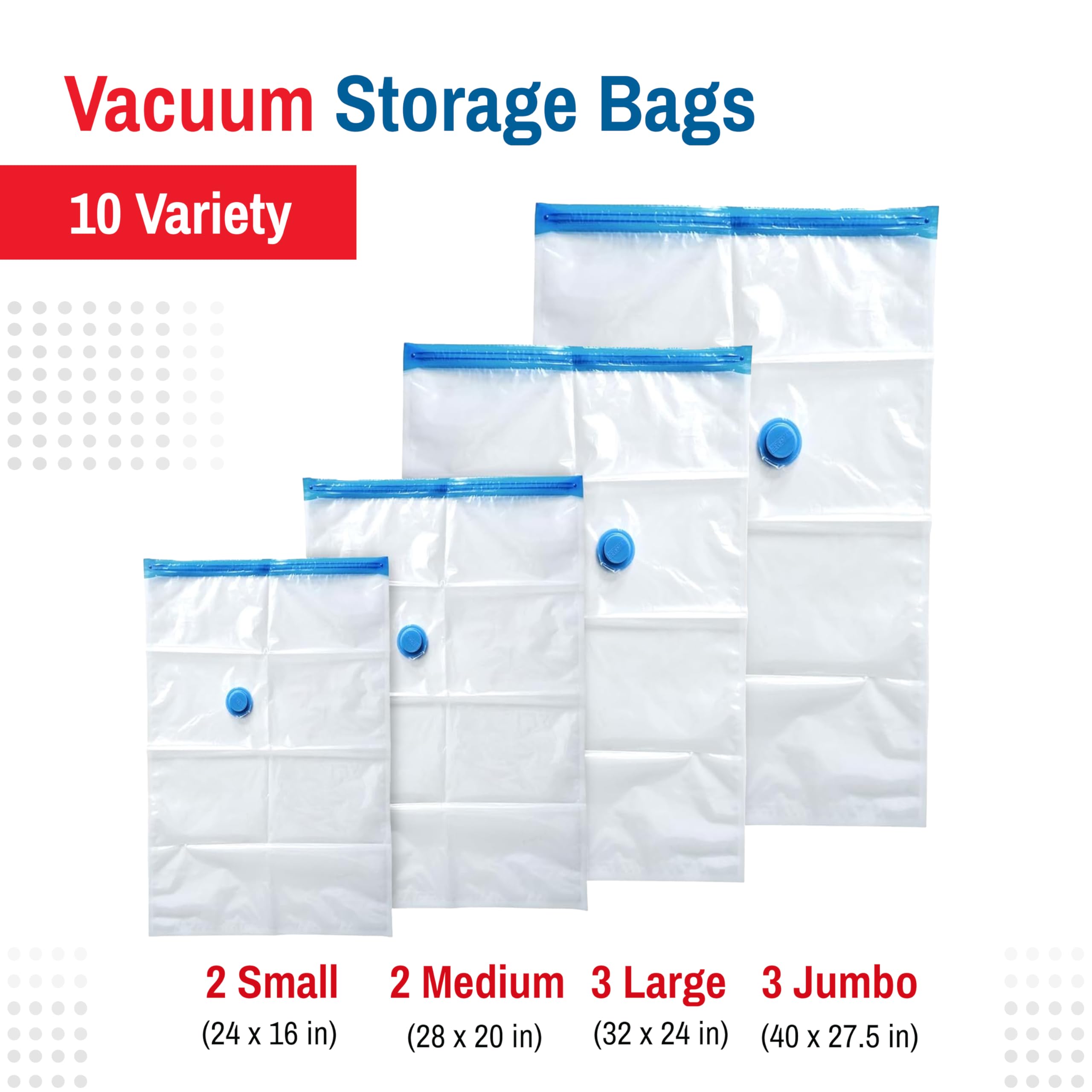 Spacesaver 2M medium bags perfect for everyday clothing.