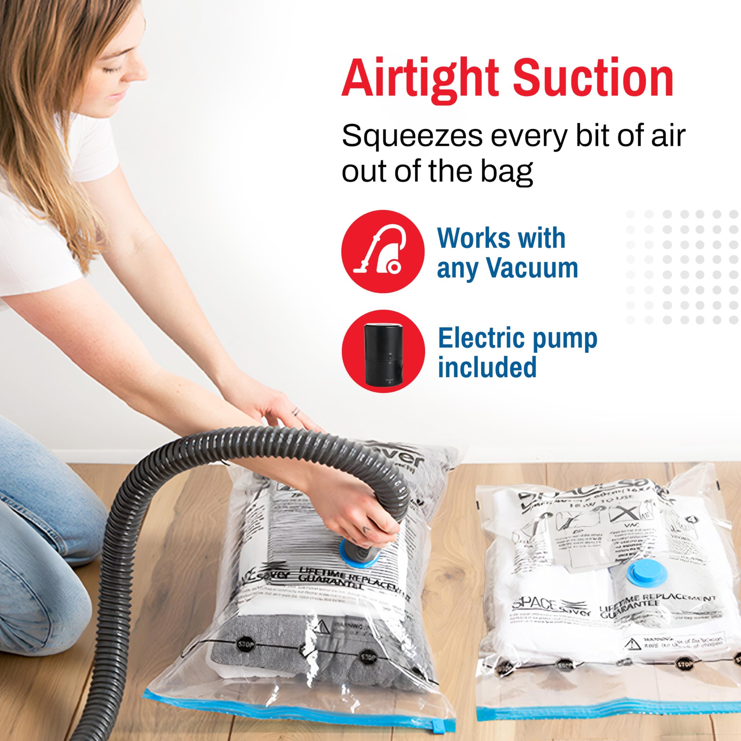 Spacesaver 3L large bags for bulky blankets and sheets.