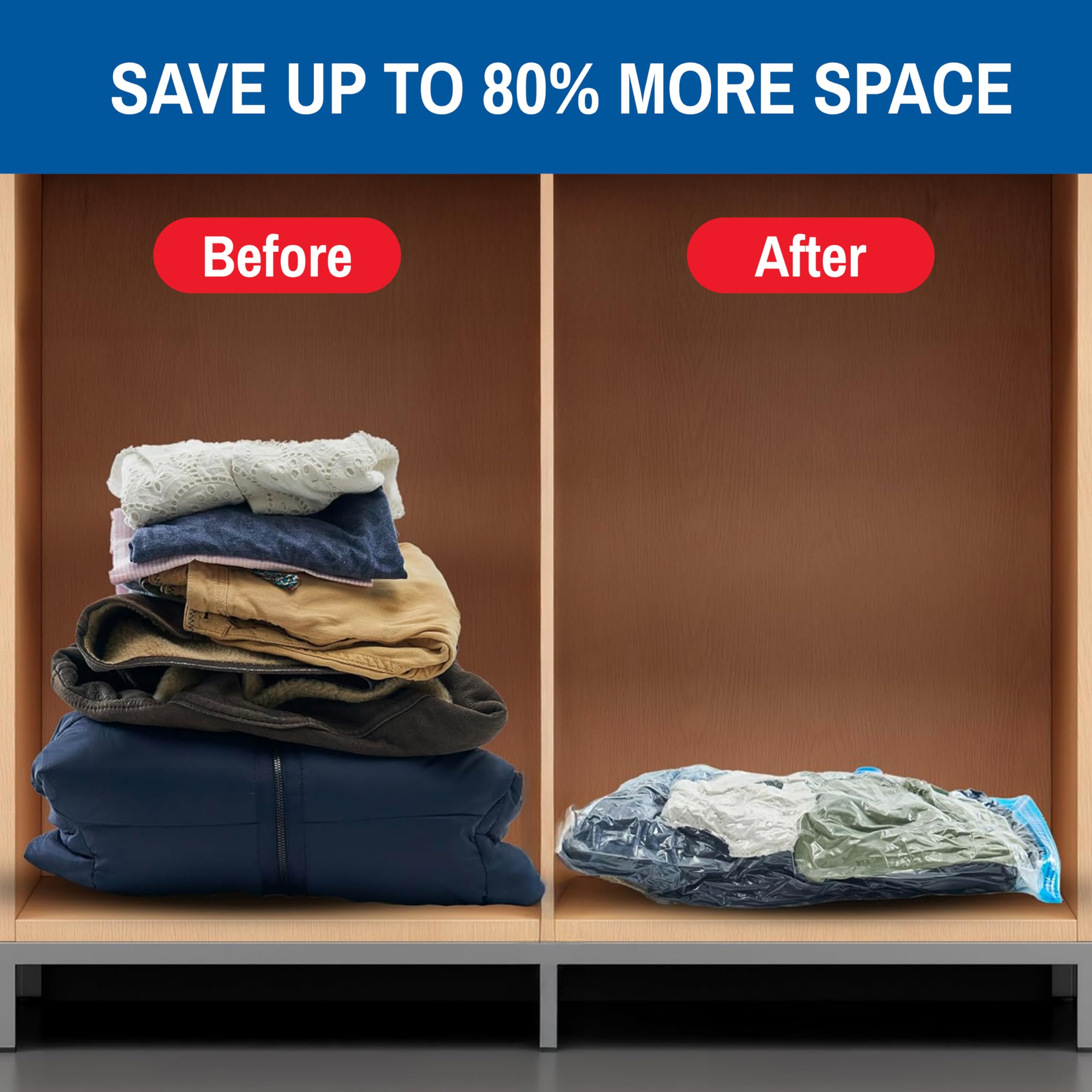 Spacesaver airtight seal prevents moisture and dust from reaching contents.