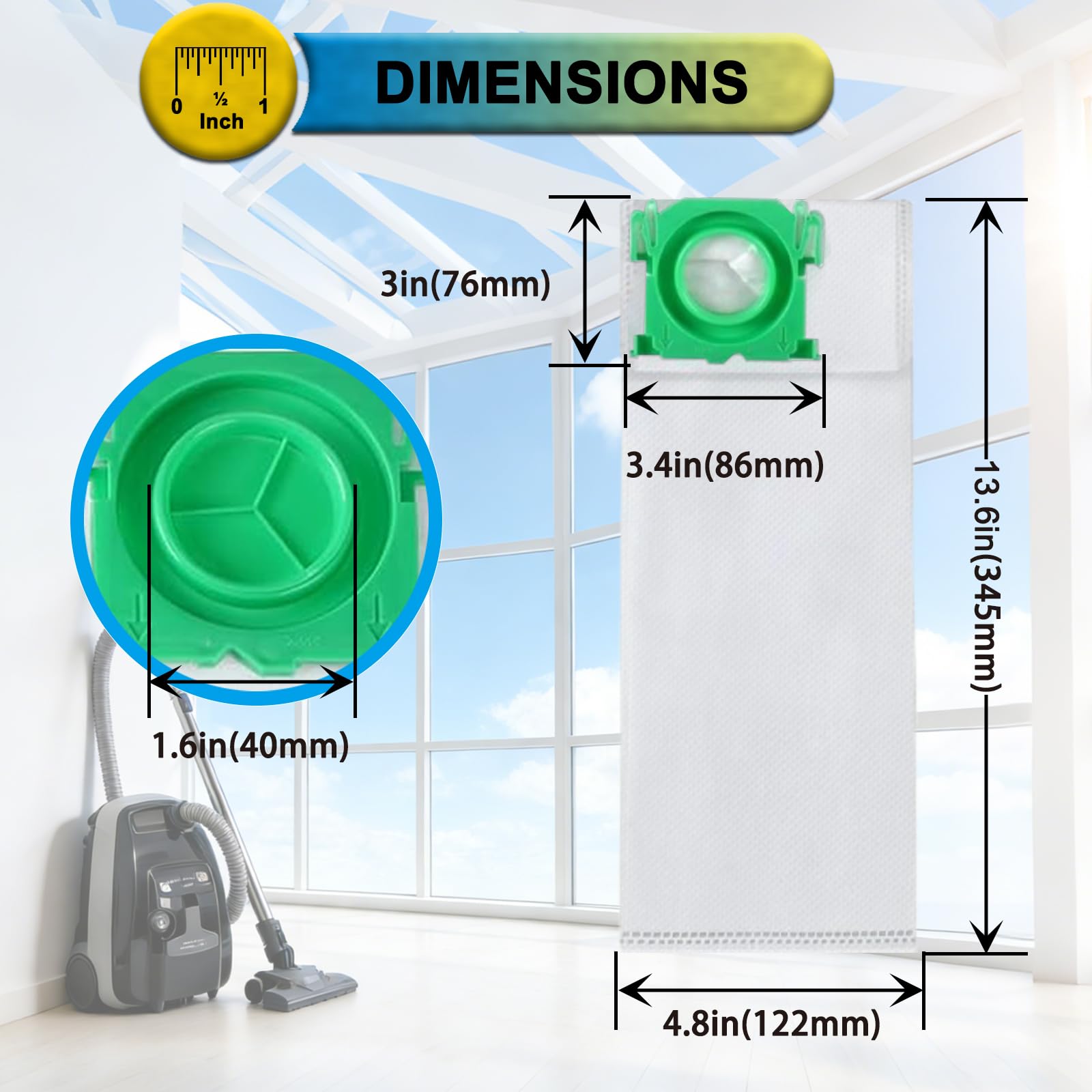 SpaceTent disposable bags offer easy, hygienic disposal after cleaning.