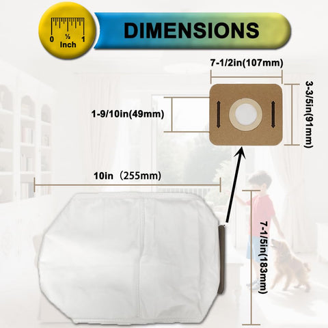 SpaceTent durable polypropylene bags for long-lasting filtration of fine dust and micro particles.