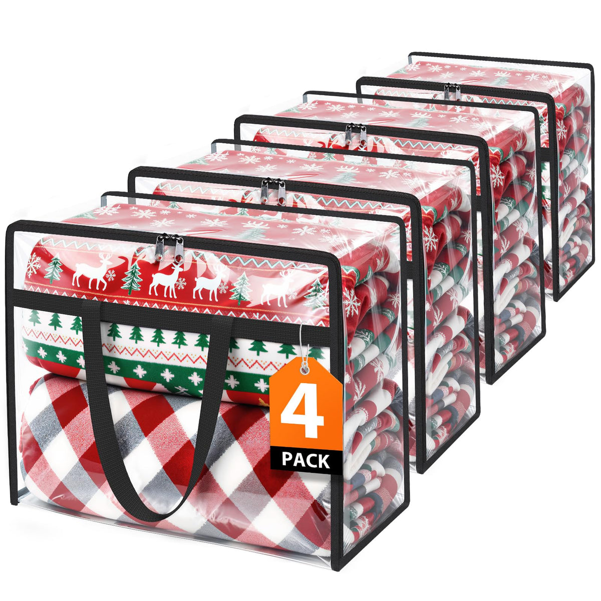 SpaceTrove clear storage bags showing contents clearly for easy identification