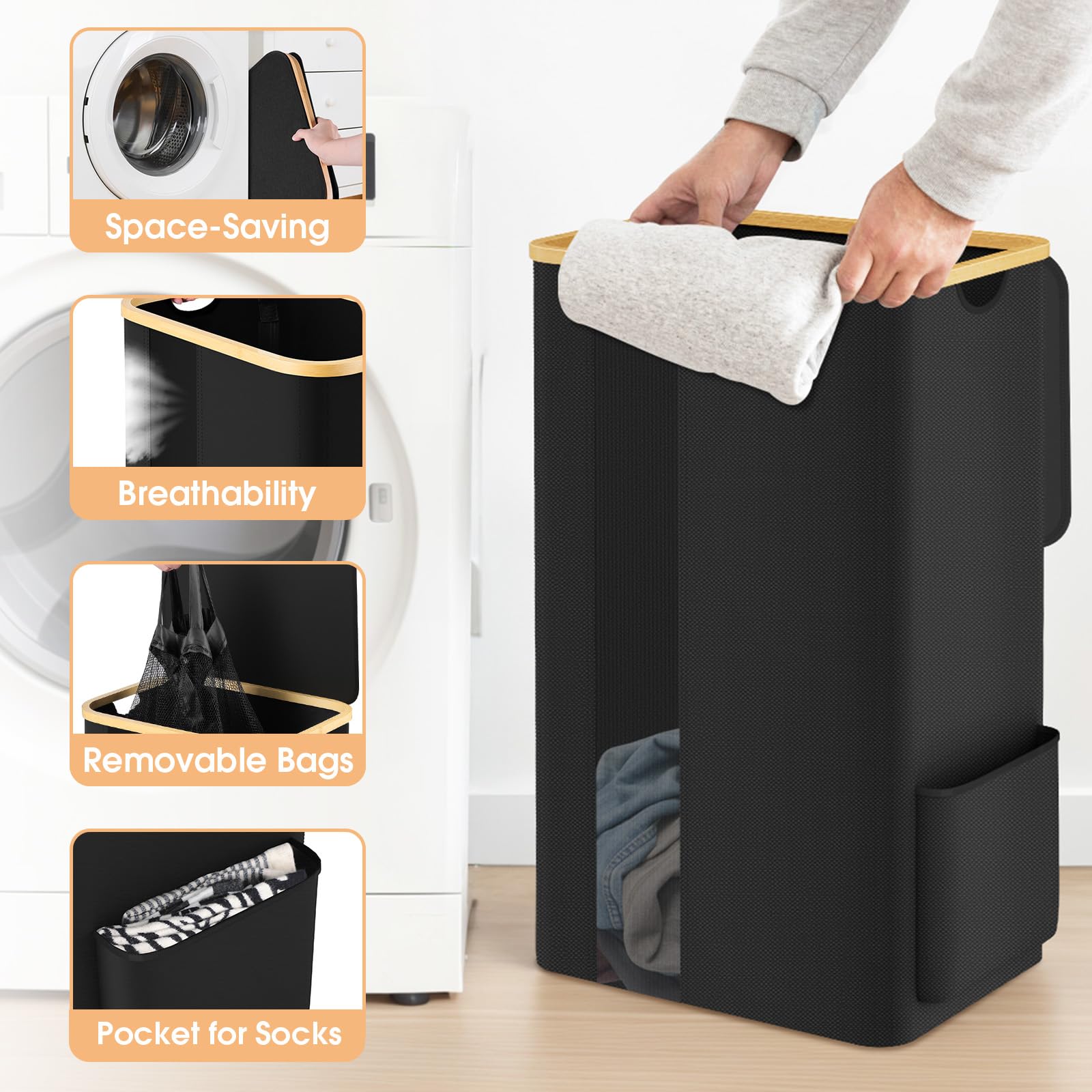 SpaceTrove collapsible design folds compactly for storage