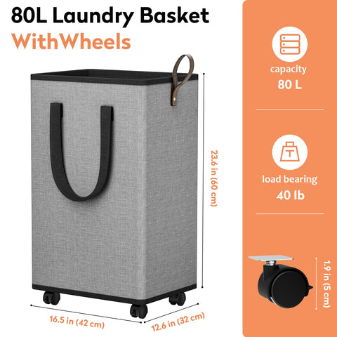 SpaceTrove collapsible laundry basket folds flat for compact storage