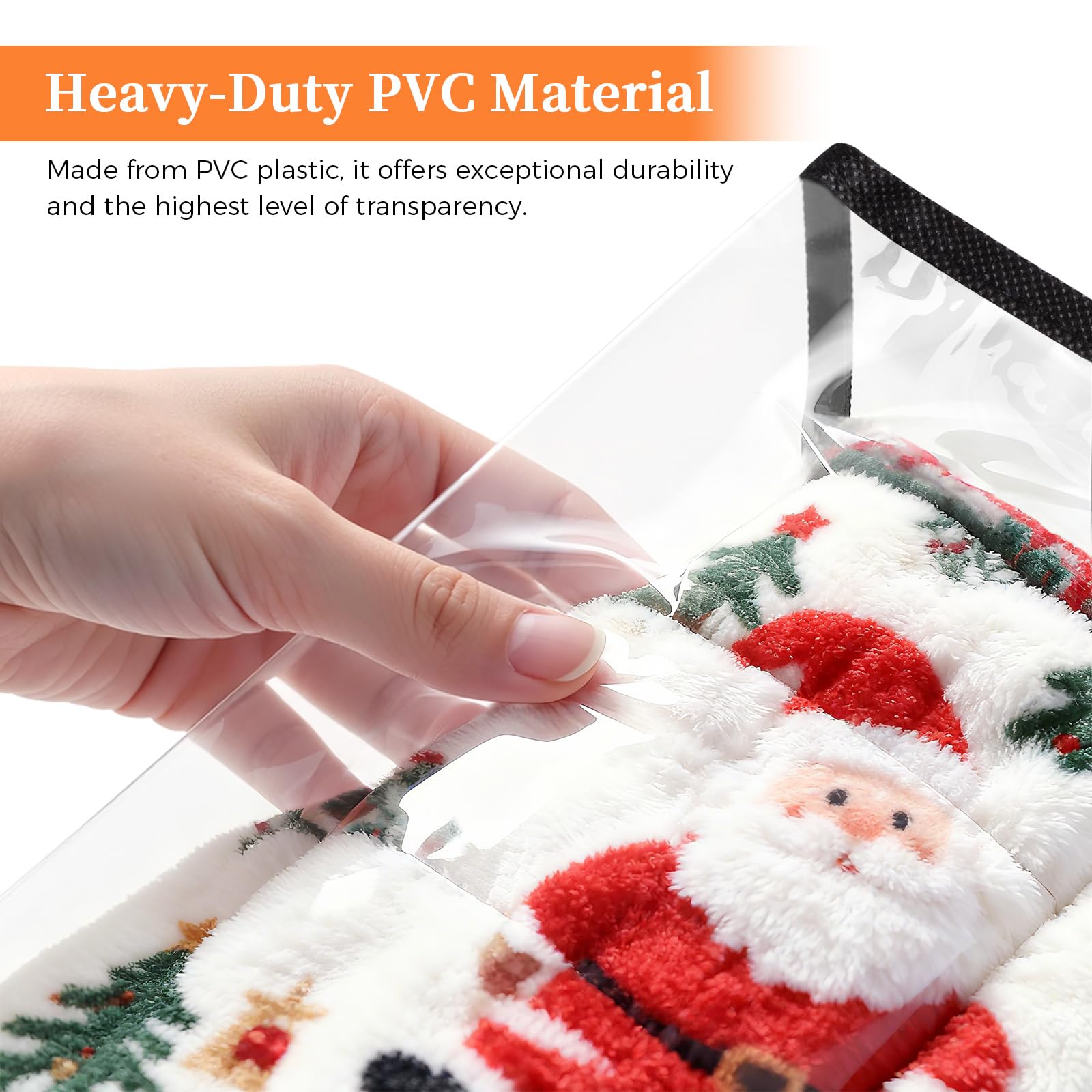 SpaceTrove transparent waterproof material keeps items protected and easy to wipe clean.