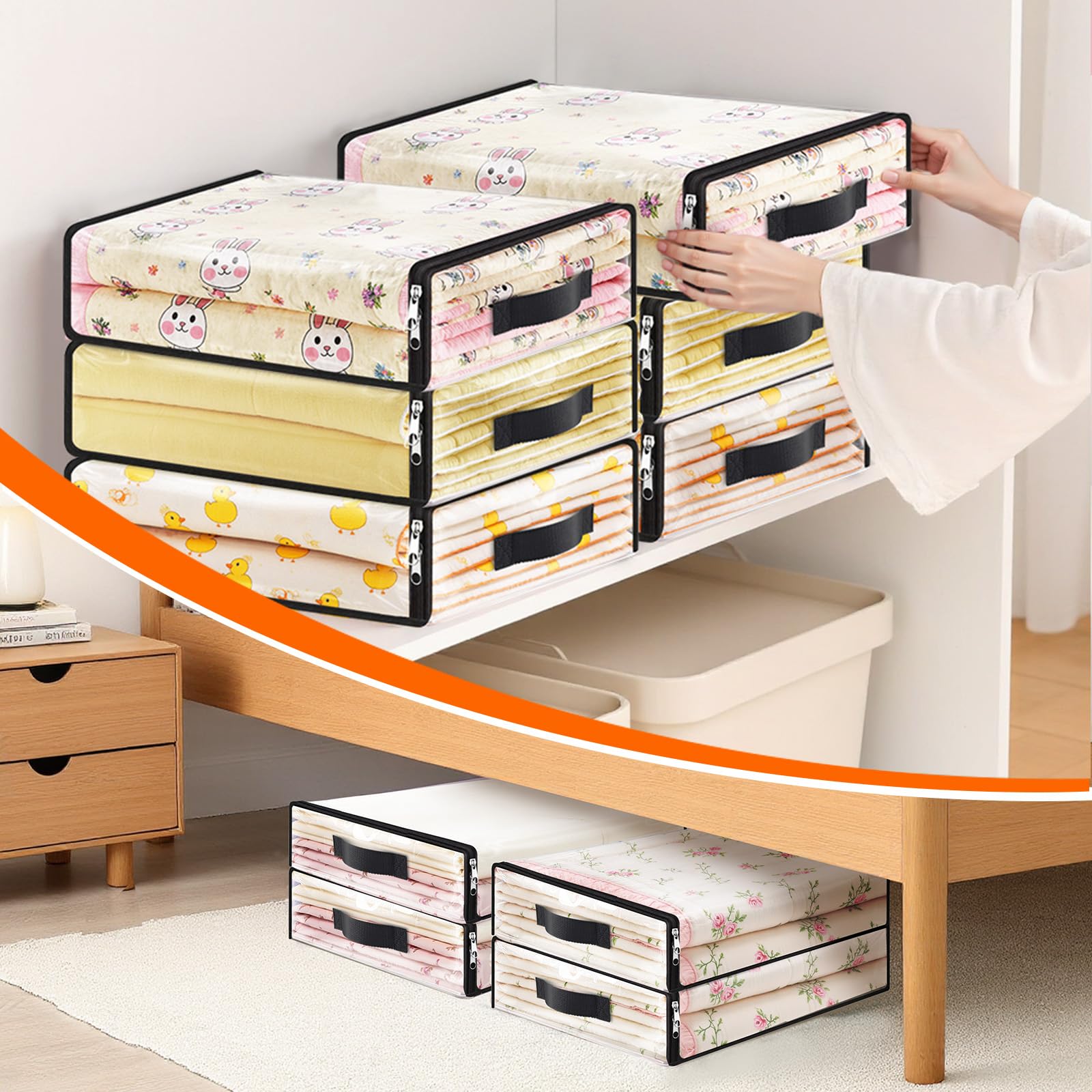 SpaceWhisper tear-resistant PVC bags defend contents from dust and humidity.