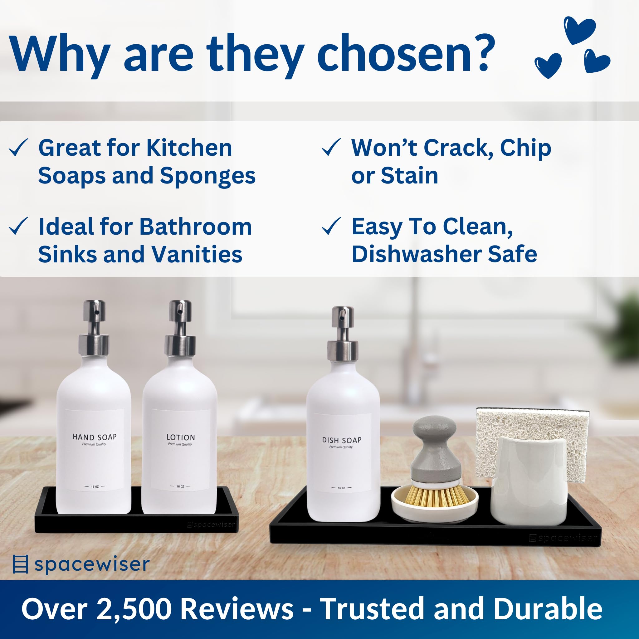 Spacewiser slip-resistant silicone tray on wet bathroom surface.